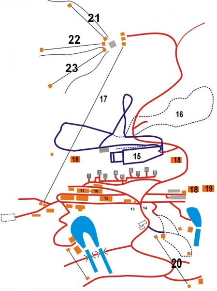 Схема спорткомплекса Тисовец
